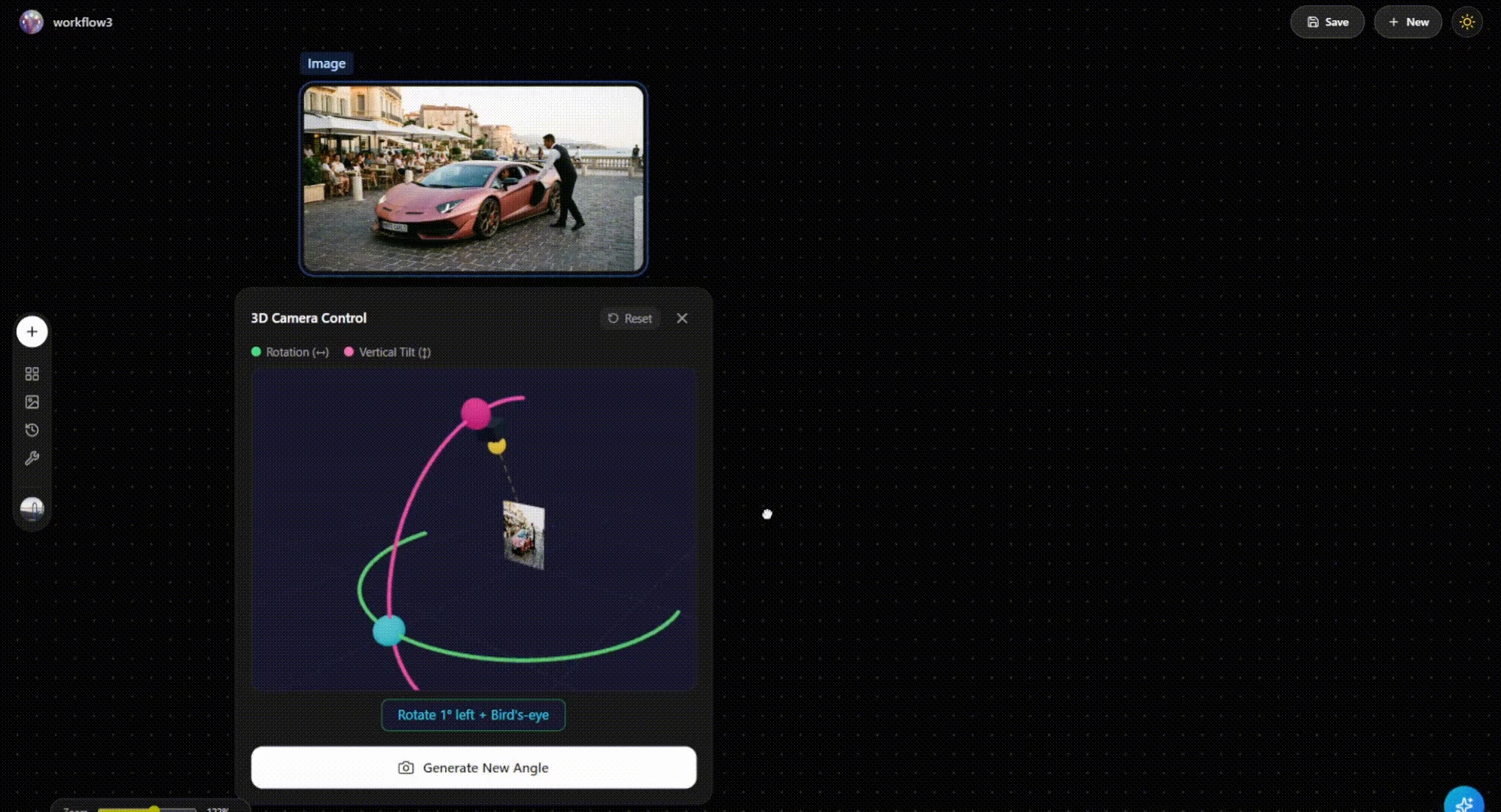 Camera angle control demo